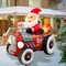 GOOSH 8FT Santa in Hot Rod Inflatable with LED Lights for Outdoor Christmas Yard Décor